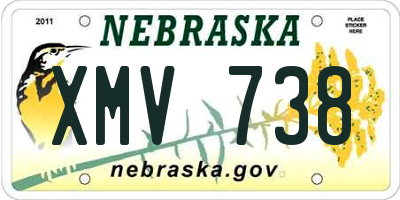 NE license plate XMV738