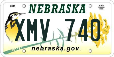 NE license plate XMV740