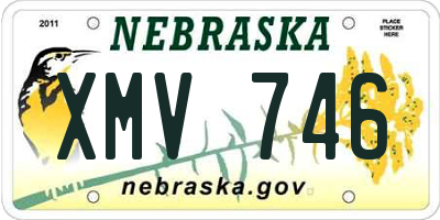 NE license plate XMV746