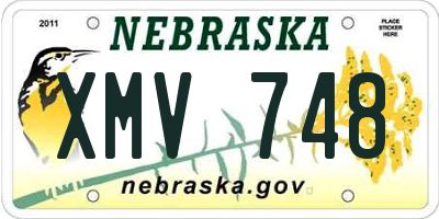 NE license plate XMV748
