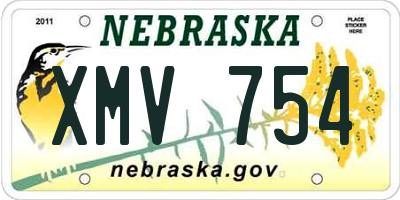 NE license plate XMV754