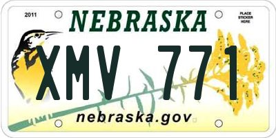 NE license plate XMV771