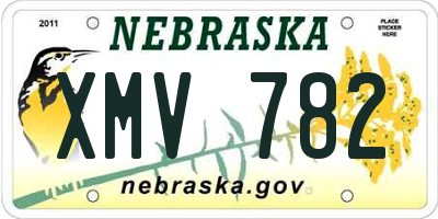 NE license plate XMV782