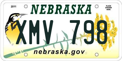 NE license plate XMV798