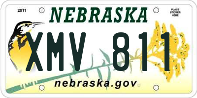 NE license plate XMV811