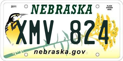 NE license plate XMV824