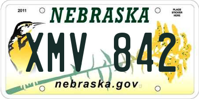 NE license plate XMV842