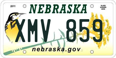 NE license plate XMV859