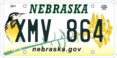 NE license plate XMV864