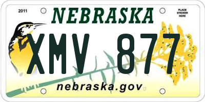 NE license plate XMV877