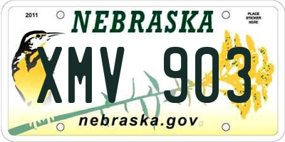 NE license plate XMV903