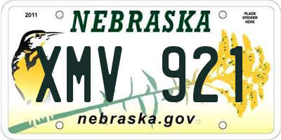 NE license plate XMV921