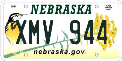NE license plate XMV944