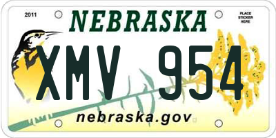 NE license plate XMV954