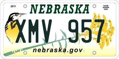 NE license plate XMV957