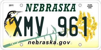 NE license plate XMV961