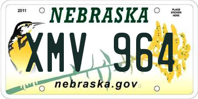 NE license plate XMV964