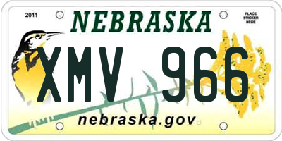 NE license plate XMV966