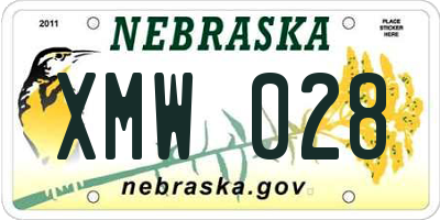 NE license plate XMW028