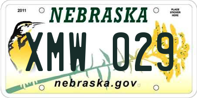 NE license plate XMW029
