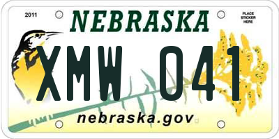 NE license plate XMW041