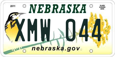 NE license plate XMW044