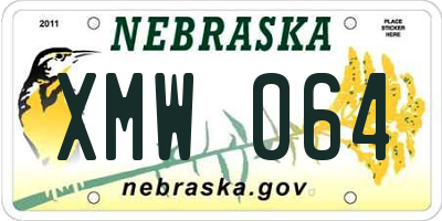 NE license plate XMW064