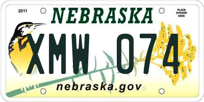NE license plate XMW074
