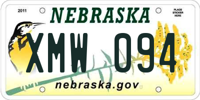 NE license plate XMW094