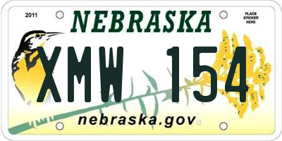 NE license plate XMW154