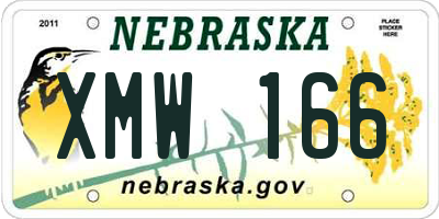 NE license plate XMW166