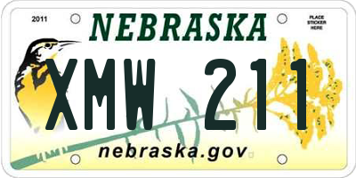 NE license plate XMW211