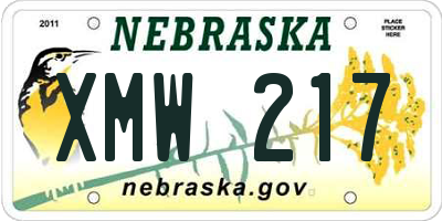 NE license plate XMW217