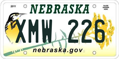 NE license plate XMW226