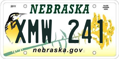 NE license plate XMW241