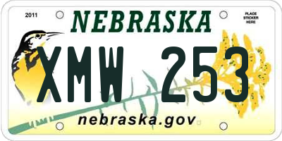 NE license plate XMW253