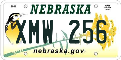 NE license plate XMW256