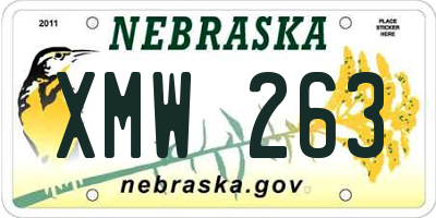 NE license plate XMW263