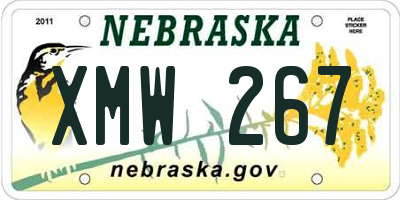 NE license plate XMW267