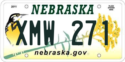 NE license plate XMW271