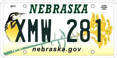 NE license plate XMW281