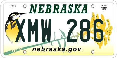 NE license plate XMW286