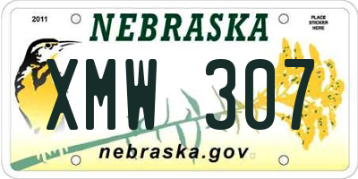 NE license plate XMW307