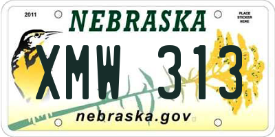 NE license plate XMW313