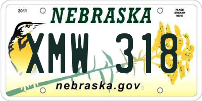 NE license plate XMW318