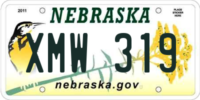 NE license plate XMW319