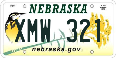 NE license plate XMW321