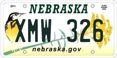 NE license plate XMW326
