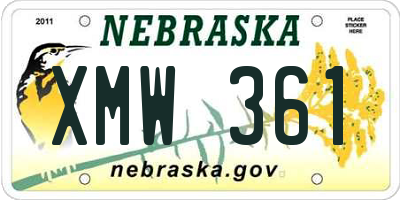 NE license plate XMW361