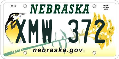 NE license plate XMW372